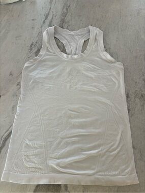 Athleta White Racerback Performance Tank